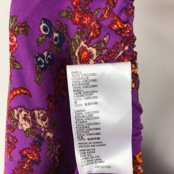 Urban Outfitters Floral Bambi Ruched Blouse Size Small - Picture 13 of 13